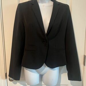 Ambiance Black Single-Button Tailored Women's Blazer